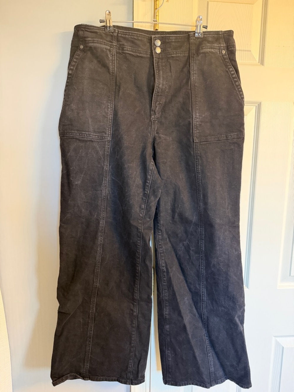 LOFT Black Wide Leg Flare Jeans